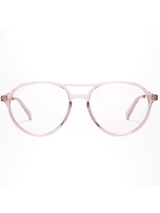DIFF Miller Bluelight Glasses Light Pink Crystal NWT